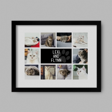Personalised Cat Photo Collage Print