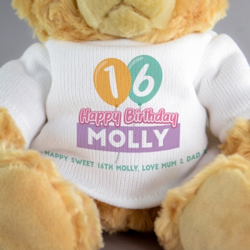 Personalised Birthday Balloon Teddy Bears