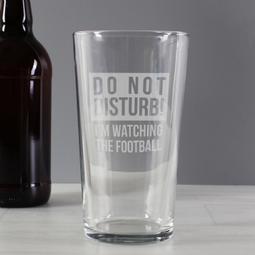 Do Not Disturb Football Beer Glass