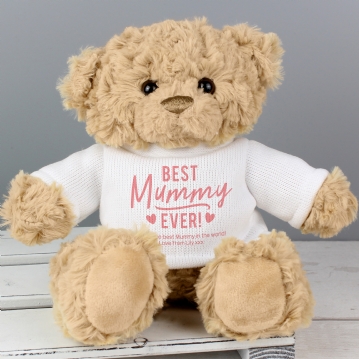 Personalised Best Mum Ever Teddy Bear
