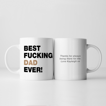 Personalised Best Fucking Dad/Stepdad Ever Mug