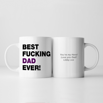 Personalised Best Fucking Dad/Stepdad Ever Mug