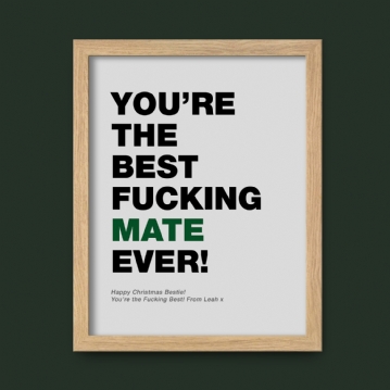 Personalised Best Fucking Friend Ever Print
