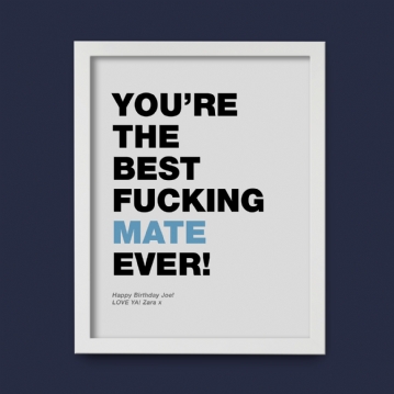 Personalised Best Fucking Friend Ever Print