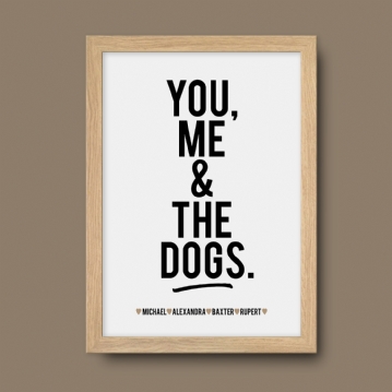 Me and the online dogs wall art