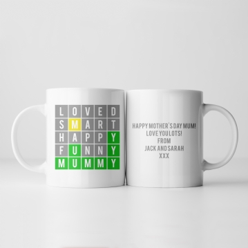 Personalised Mummy Word Puzzle Mug