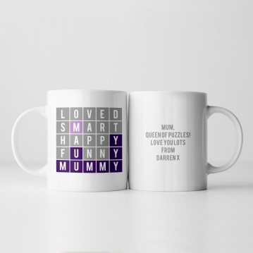 Personalised Mummy Word Puzzle Mug
