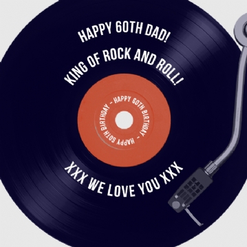Personalised 60th Birthday Retro Record Mug