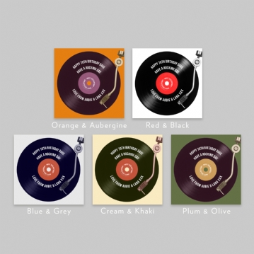 Personalised 70th Retro Record Mug