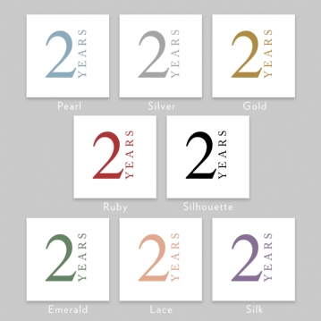 Botanical Personalised 2nd Wedding Anniversary Mug