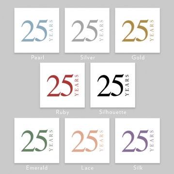 Botanical Personalised 25th Wedding Anniversary Mug