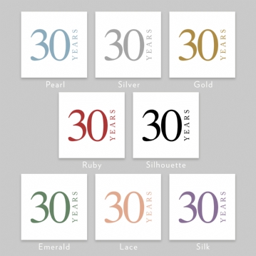 Botanical Personalised 30th Wedding Anniversary Mug