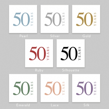 Botanical Personalised 50th Wedding Anniversary Mug