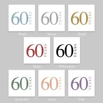 Botanical Personalised 60th Wedding Anniversary Mug