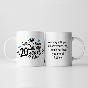 Still Falling in Love 20 Years Later Personalised Mug