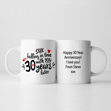 Still Falling in Love 30 Years Later Personalised Mug