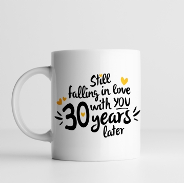Still Falling in Love 30 Years Later Personalised Mug