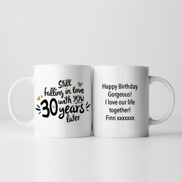 Still Falling in Love 30 Years Later Personalised Mug