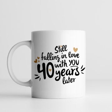 Still Falling in Love 40 Years Later Personalised Mug 