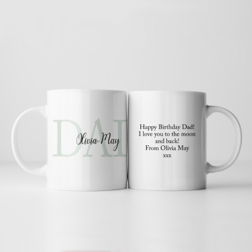 Personalised Dad and Children's Names Mug