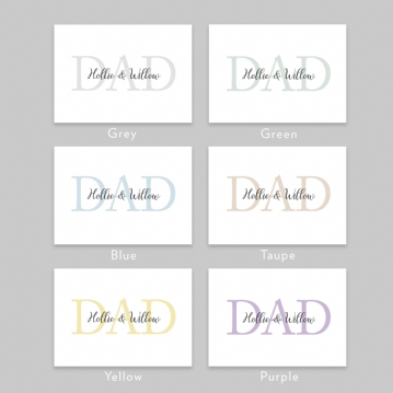 Personalised Dad and Children's Names Mug