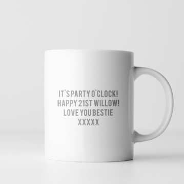Party Word Puzzle Personalised Mug