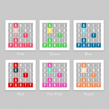 Party Word Puzzle Personalised Mug