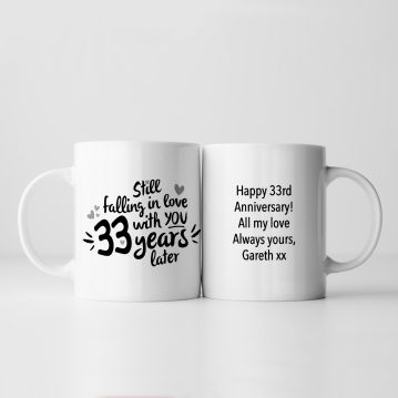 Still Falling in Love? Years Later Personalised Mug 