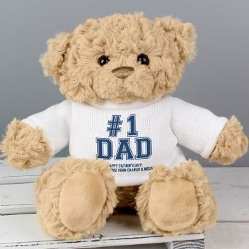 #1 Dad Personalised Teddy Bear