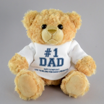 #1 Dad Personalised Teddy Bear