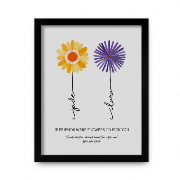 Personalised If Friends Were Flowers Print