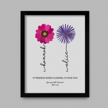 Personalised If Friends Were Flowers Print