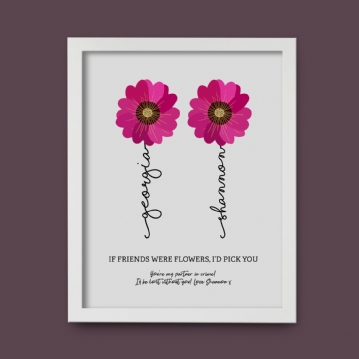 Personalised If Friends Were Flowers Print