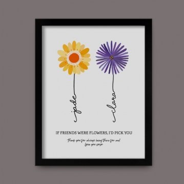 Personalised If Friends Were Flowers Print