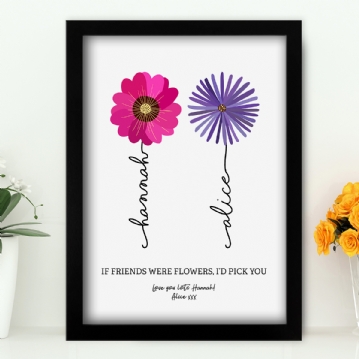 Personalised If Friends Were Flowers Print