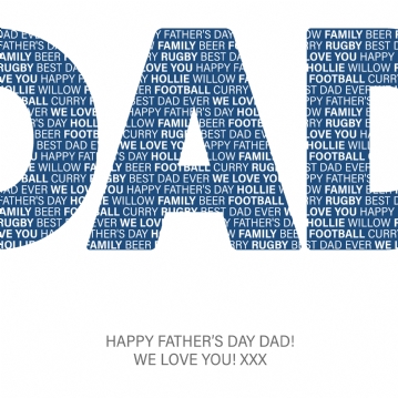 Things Dad Loves Personalised Print