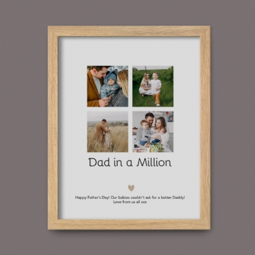 Dad in a Million Personalised Photo Print