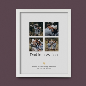 Dad in a Million Personalised Photo Print