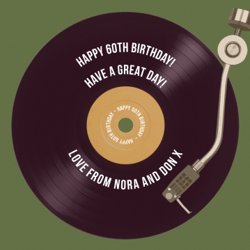 Personalised 60th Birthday Retro Record Print