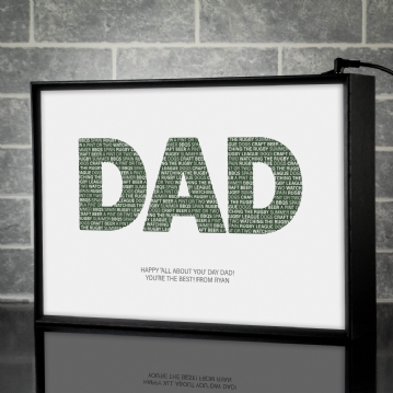 Things Dad Loves Personalised Lightbox