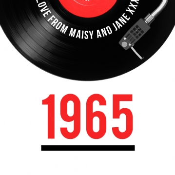 Personalised 60th Birthday Retro Record Light Box