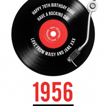 Personalised 70th Birthday Retro Record Light Box