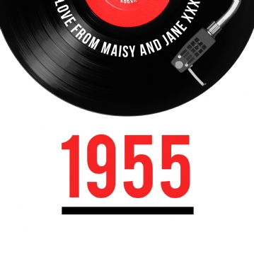 Personalised 70th Birthday Retro Record Light Box