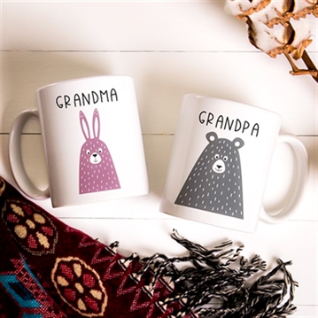 Personalised Pair Of Grandparents Mugs