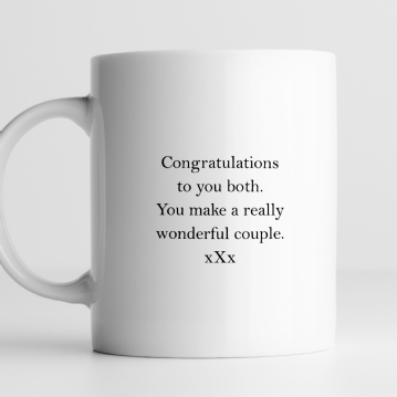 Personalised You're Engaged Heart Design Pair Of Mugs