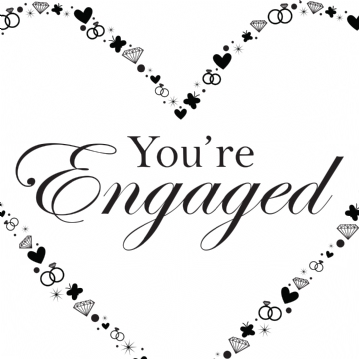 Personalised You're Engaged Heart Design Pair Of Mugs
