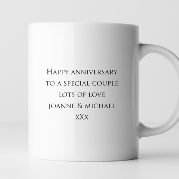 Personalised Pair of Ninth Anniversary Mugs