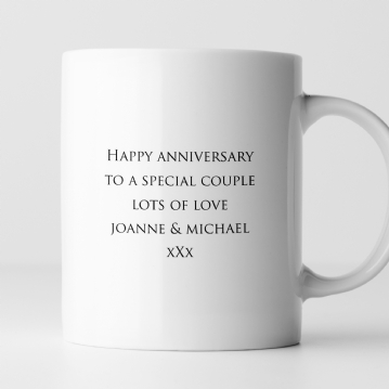 Personalised Pair of Silver Anniversary Mugs