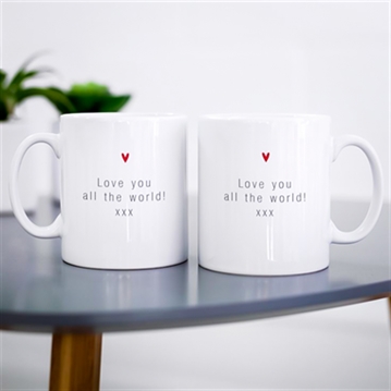 Personalised Hubby & Wifey Pair Of Mugs