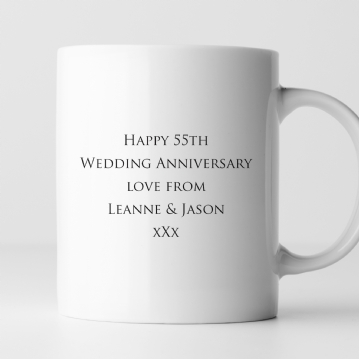 Personalised Pair of  Emerald Anniversary Mugs